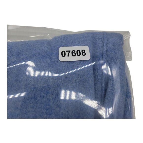 Tahari Sweater Women M Blue Pure Luxe Cashmere Minimalist Preppy Career Holiday - Picture 7 of 8